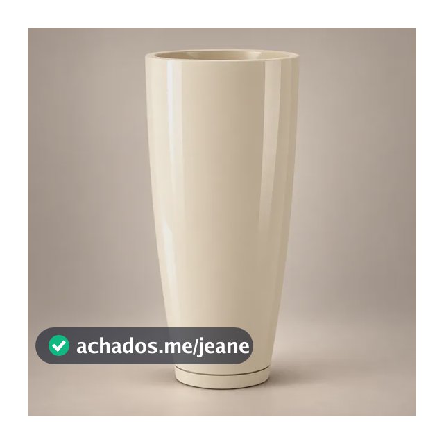 Vaso Luxo Planta Sala Coluna Ibiza Cone G Decorativo Liso
