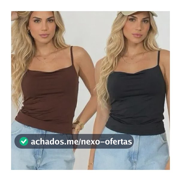 Kit 3 Regata Feminina Forrada Alcinha Premium Ou Kit 2 Peça 1 Marrom - 1 Preto M (38 A 40)
