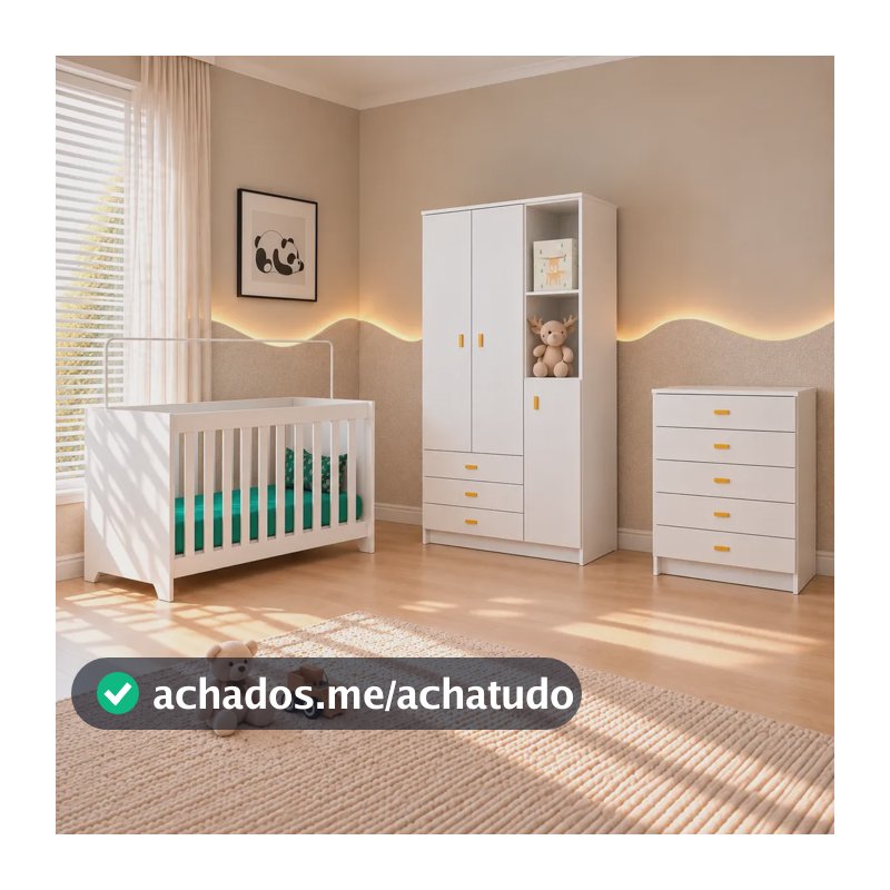 Berço Cômoda Guarda Roupa Ditália Bbi-51 Bb-120 Bb-322 Cozy