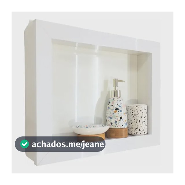 Nicho Porcelanato Banheiro Sobrepor Branco 35x45x9 Branco