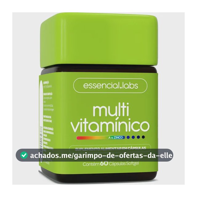 MULTIVITAMINICO de A a ZINCO - Polivitamínico com Fórmula Avançada e Concentrada - 60 cápsulas Softgel