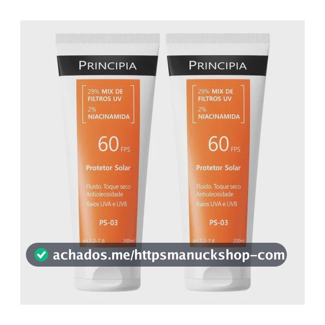 Principia Kit 2 Protetor Solar Corporal Ps-03 FPS60