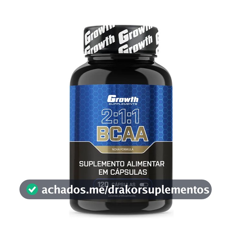 BCAA 2:1:1 120 cápsulas Growth Supplements