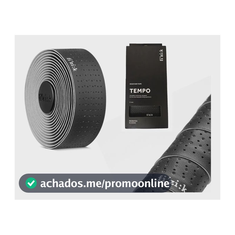 Fita De Guidao Fizik Tempo Classic 2mm Speed Cores Variadas Cor Preta