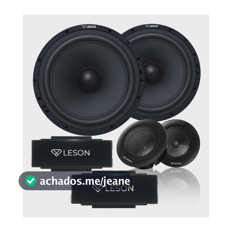 Kit 2 Vias Le son Diamond 6 160 rms 4 Ohms Neodímio Crossover som automotivo mid range tweeter som interno