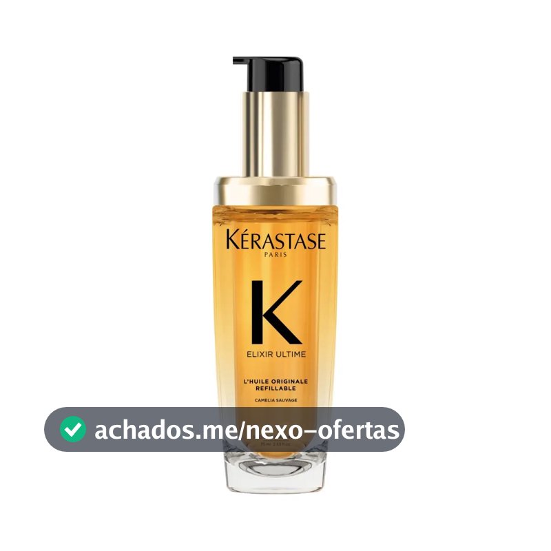 Óleo Capilar Kérastase Elixir Ultime L'Huile Originale Refilável, Cabelo Brilhante, Nutrido 75ml