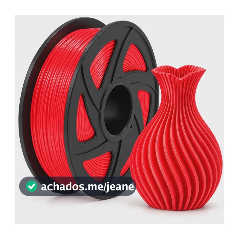 Filamento PLA 3D Lab Vermelho 1kg 1.75mm para Impressora 3D Impressão 3D FDM Peças Feitas em Impressora 3D Prototipagem Alta Precisão Sem Emaranhado Bobina Vacuumada Fabricação Nacional