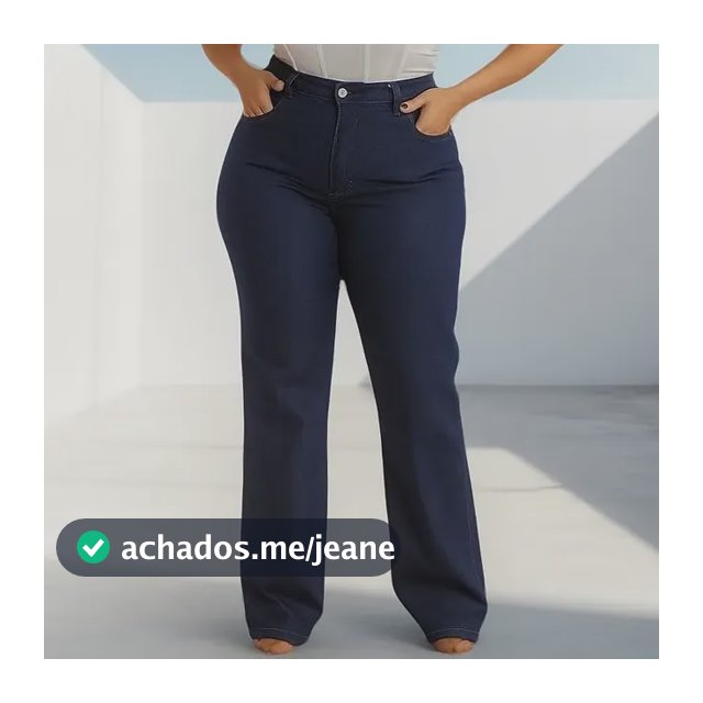 Calça Plus Size Feminina Wide Leg Confortável Basica46 Ao 60