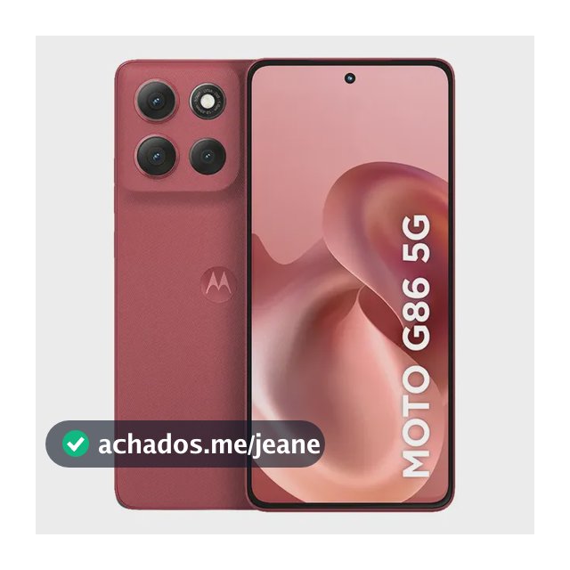 Smartphone Motorola Moto G86 5g - 256gb 8gb Ram+16gb Ram Boost, Tela 1.5k Poled, 50mp Sony Camera Ois Moto Ai, Videos Em 4k, Ip68 + Ip69 - Vermelho