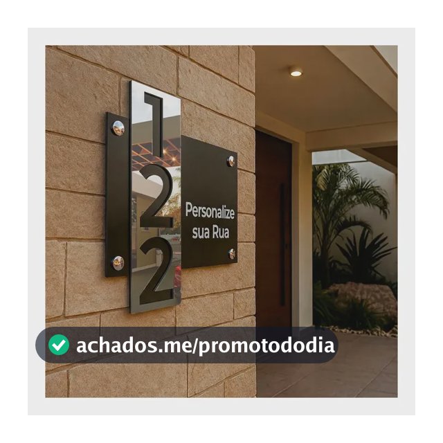 Placa De Números Residenciais Alumínio Composto Acm Moderna