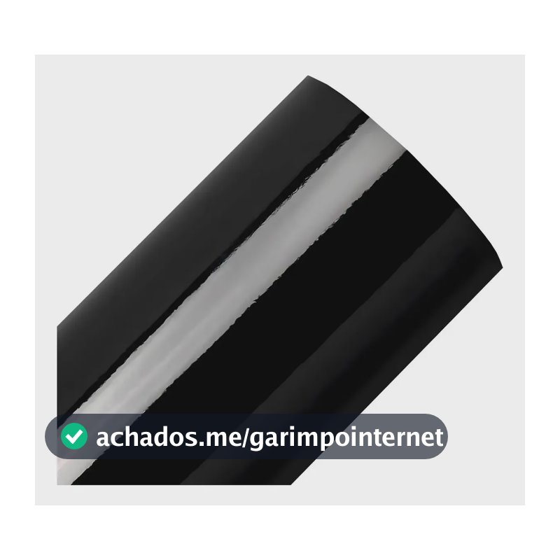 Adesivo Vinil Black Piano Envelopamento Automotivo 2m X 50cm Preto Brilho
