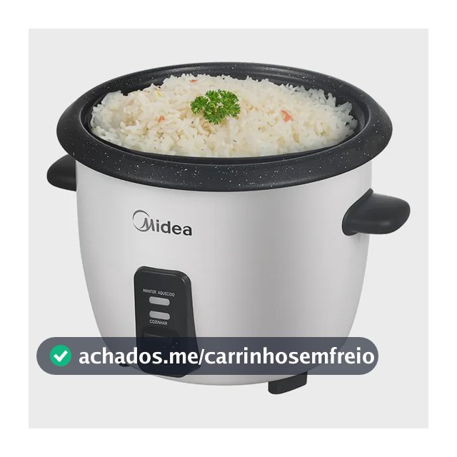 Panela De Arroz Elétrica Midea 7 Xícaras Cozimento Á Vapor Com Tampa De Vidro