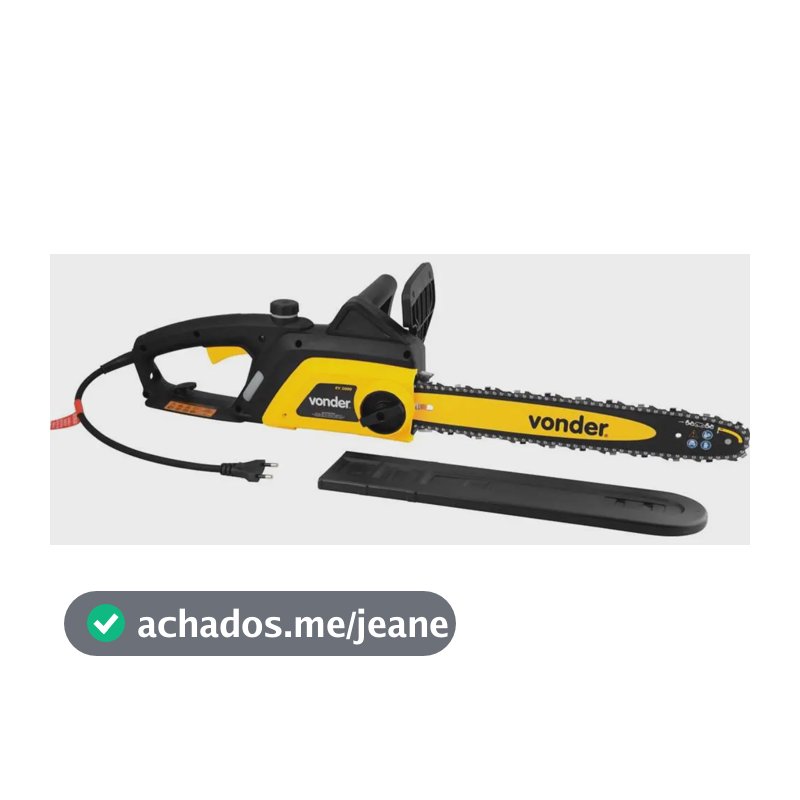Motosserra Elétrica Eletrosserra 2000w Modelo Ev2000 Vonder Cor Amarelo