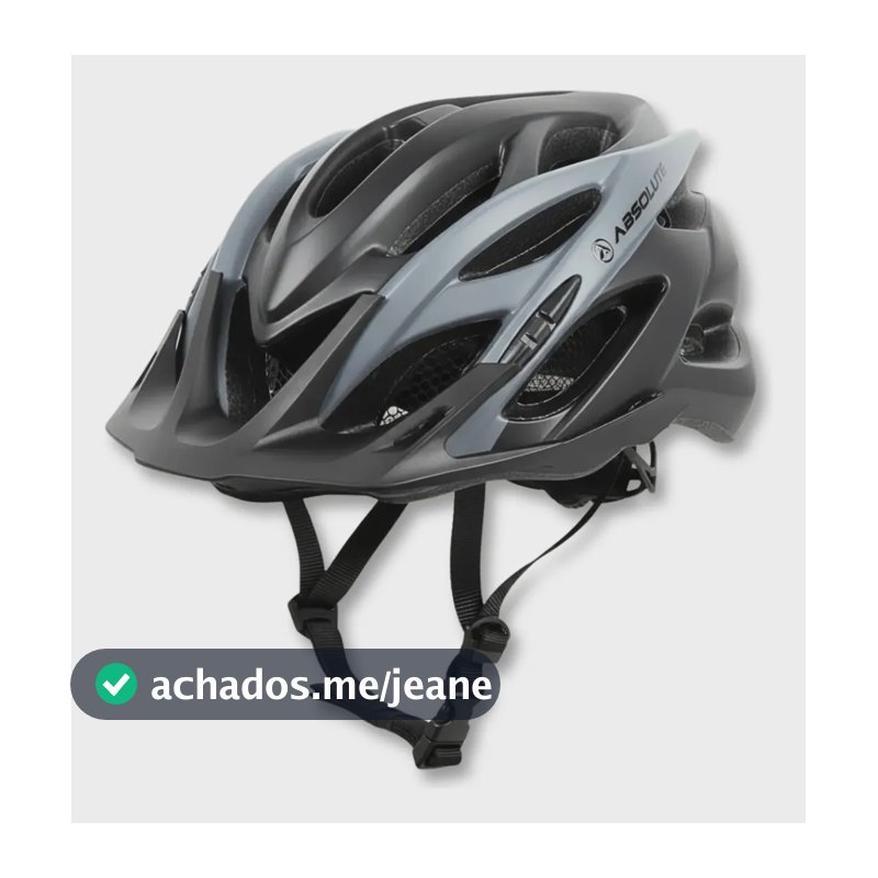 Capacete Ciclismo Mtb Bike Absolute Wild Com Led Preto/cinza Preto E Cinza Único