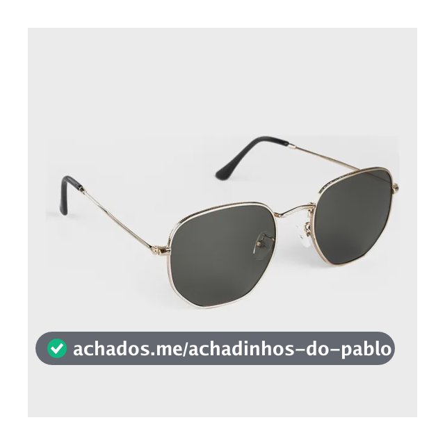 Óculos De Sol Saint Germain Dourado Harbor Aviador Uv400 Lente Preto Desenho Espelho