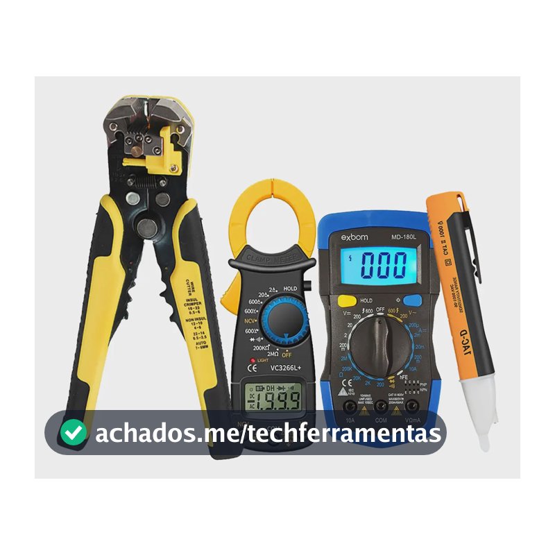 Multimetro Digital Amperimetro Desencapador + Caneta Tensão