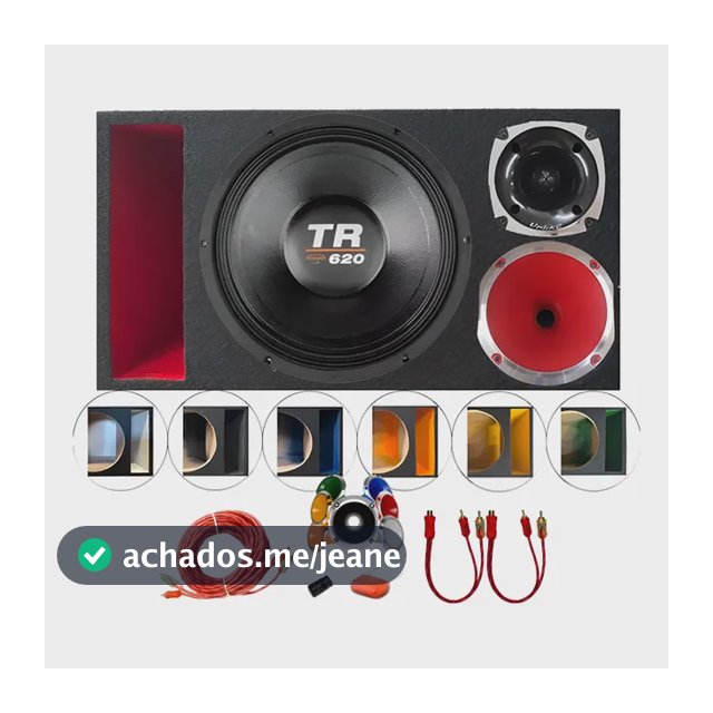 Caixa Trio Som Automotivo Triton 12 Pol Bocal Aluminio