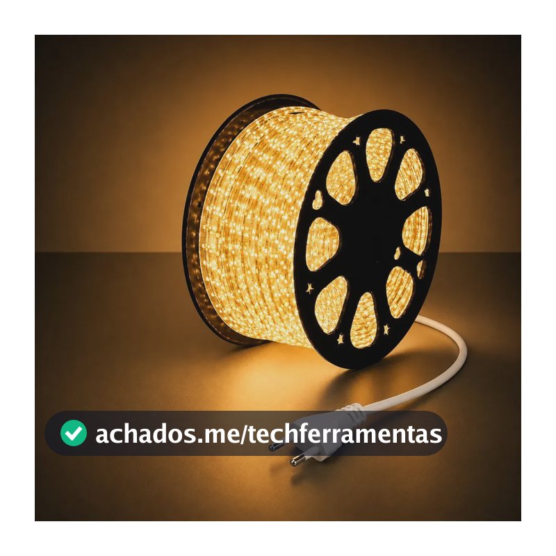 Fita Led 5050 15 Metros Com Silicone Ip65 Branco Quente2800k Luz Branco-quente