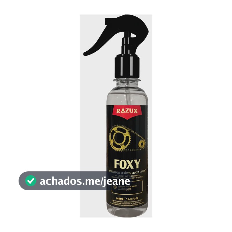 Removedor Óleo Graxa Piche Limpa Corrente Foxy Razux 240ml