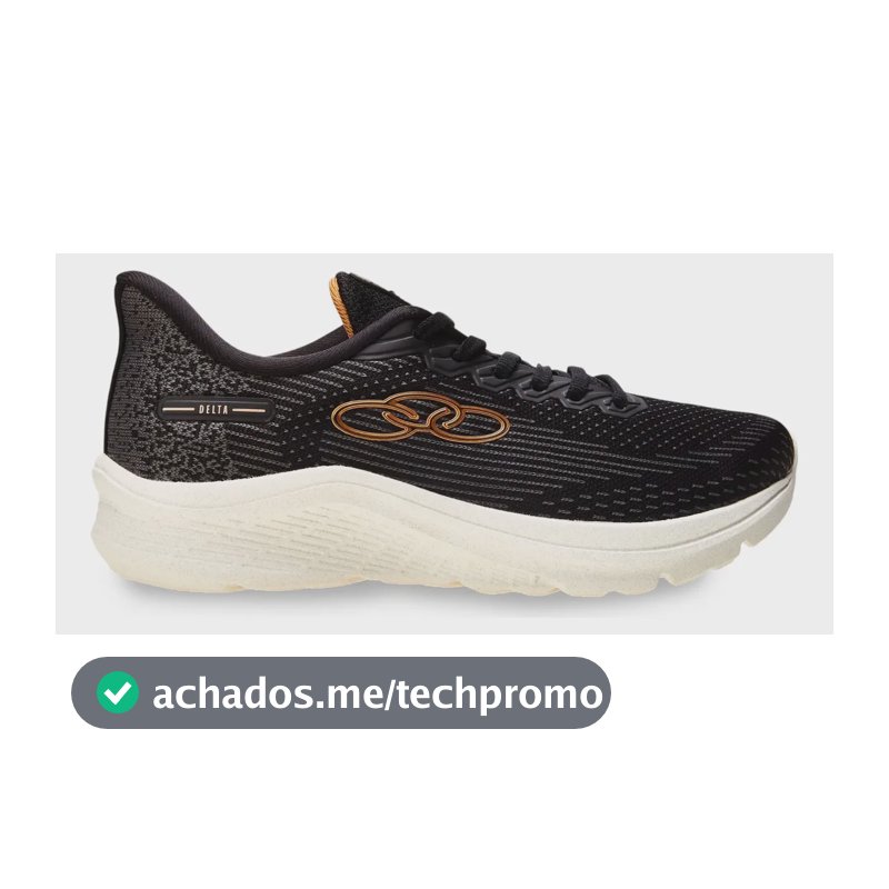 Tênis Masculino E Feminino Delta 122 Olympikus Preto/chumbo Liso 35 Br