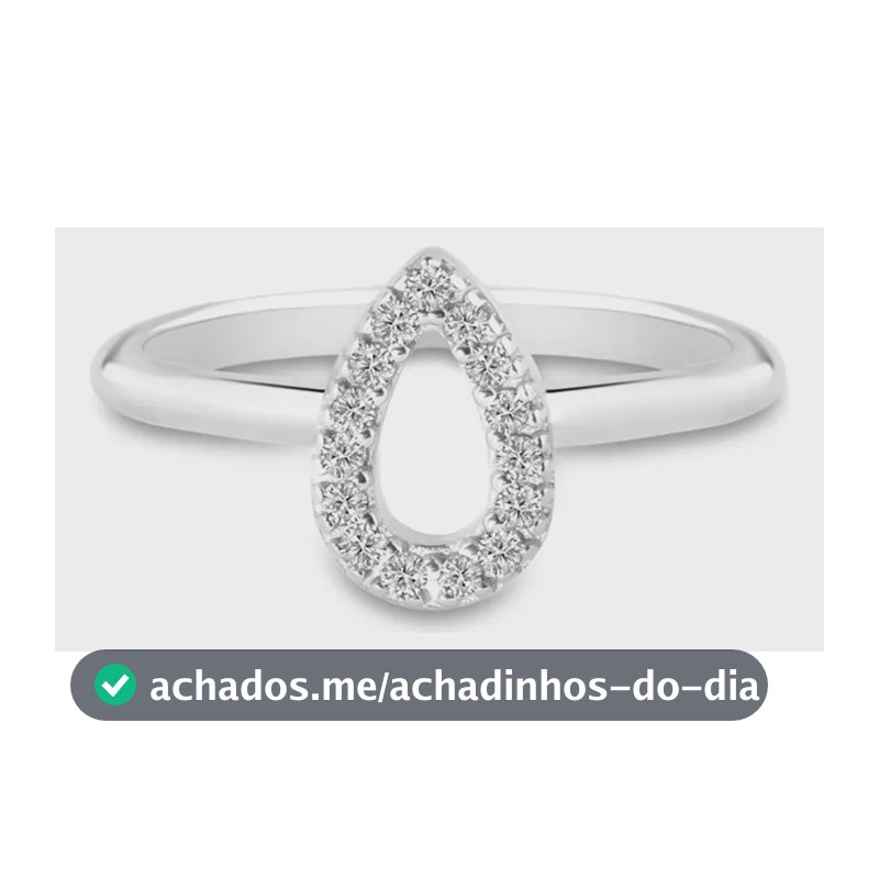 Anel Life Astro Gota Em Prata 925 Com Pedras Incolores 26