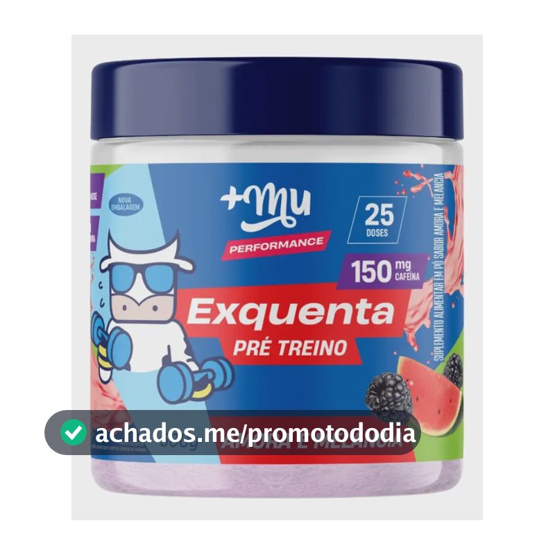Suplemento em pó +Mu Performance Pré treino Exquenta sabor Amora E Melancia x 500g