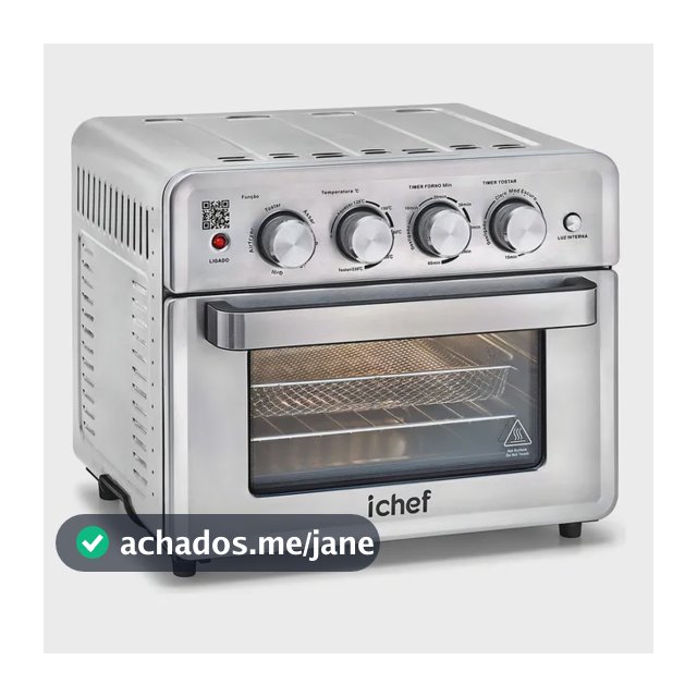 Airfryer + Forno Ichef Ovenfryer Max 26l Cor Prata