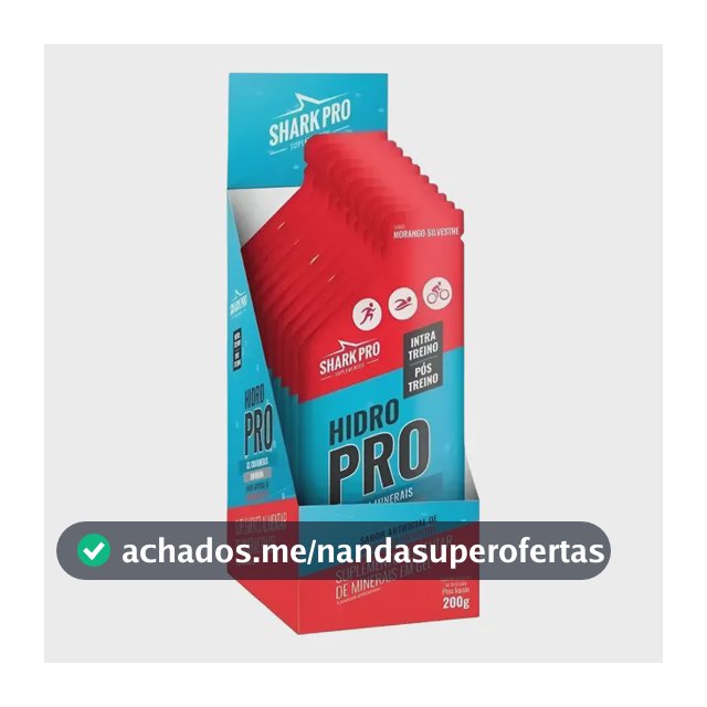 Shark Up Hidro Pró Gel Repositor Hidroeletrolítico 10 Sachês Morango Silvestre