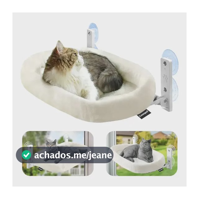Cama Suspensa Casa Gato Janela Rede C/4 Ventosas Pelúcia