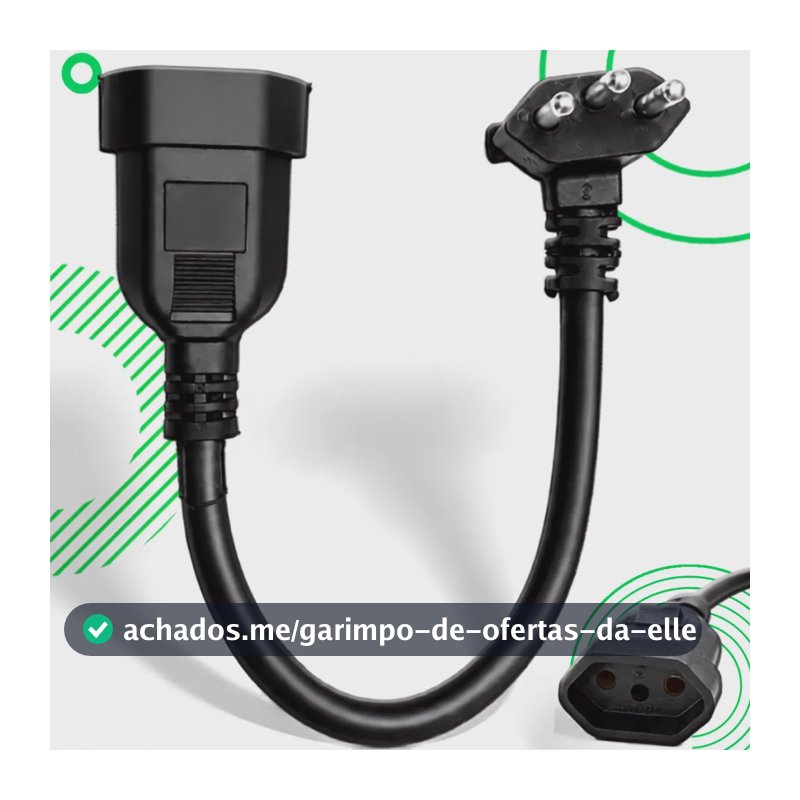 Adaptador Tomada 20a/10a Bivolt Microondas Air fryer Secador Panela Eletrica Carregador Carro Elétrico