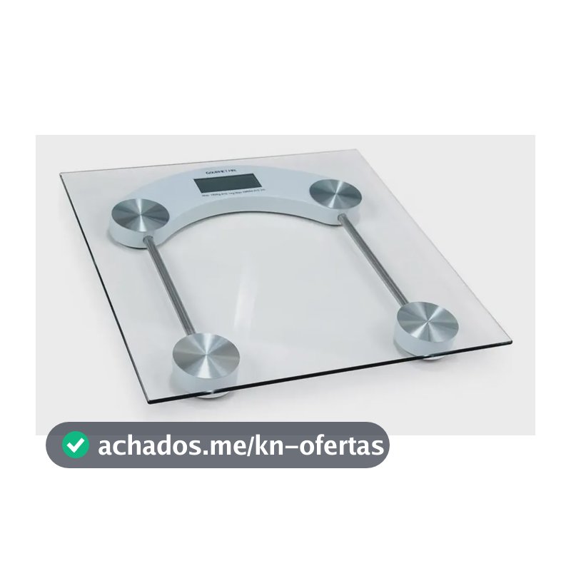 Balança digital corporal vidro temperado banheiro academia cor transparente Original Line