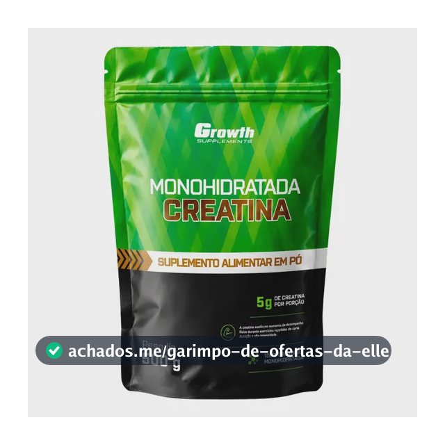Creatina Monohidratada 500g Pouch - Growth Supplements Sem Sabor