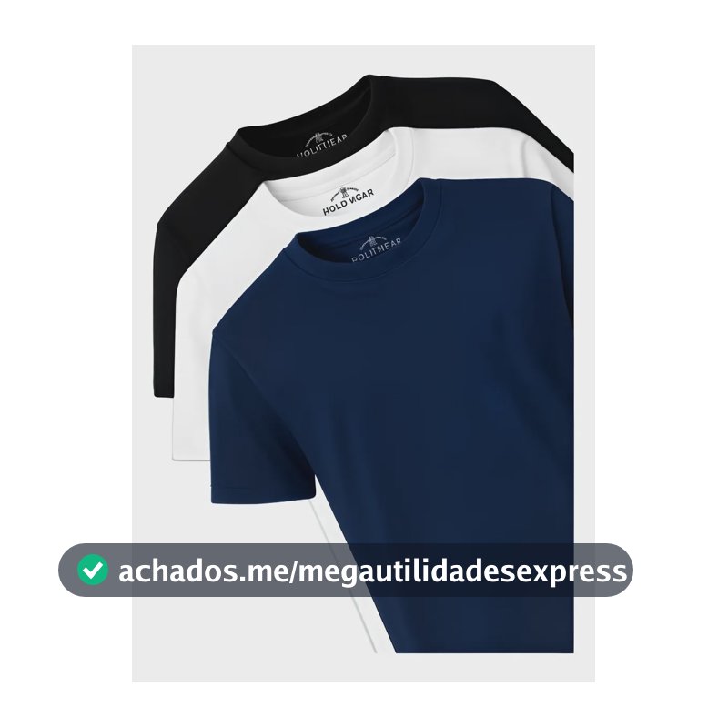 Kit 3 Camisetas Masculinas Polo Wear Sortido 1 M Liso