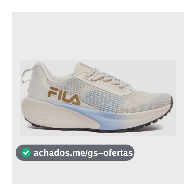 Tênis Esportivo Feminino Skywind Fila Bege/azul Celeste/dourado Liso 37 Br