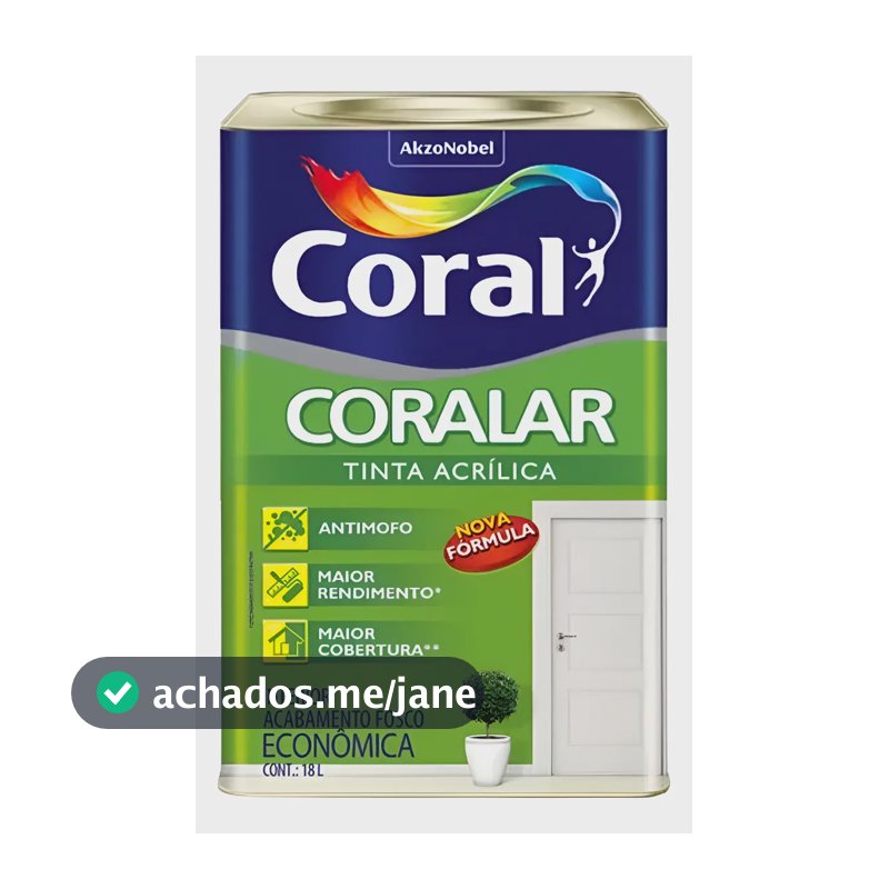 Tinta Coralar Acrílica Anti Mofo Coral Escolha Sua Cor!!