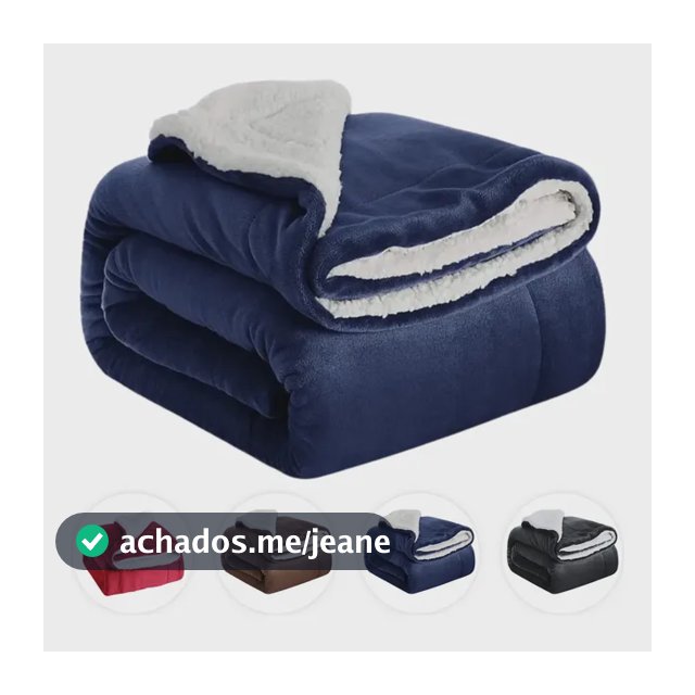 Coberdrom Queen Sherpa Edredom Luxo Pele Carneiro Fofinho