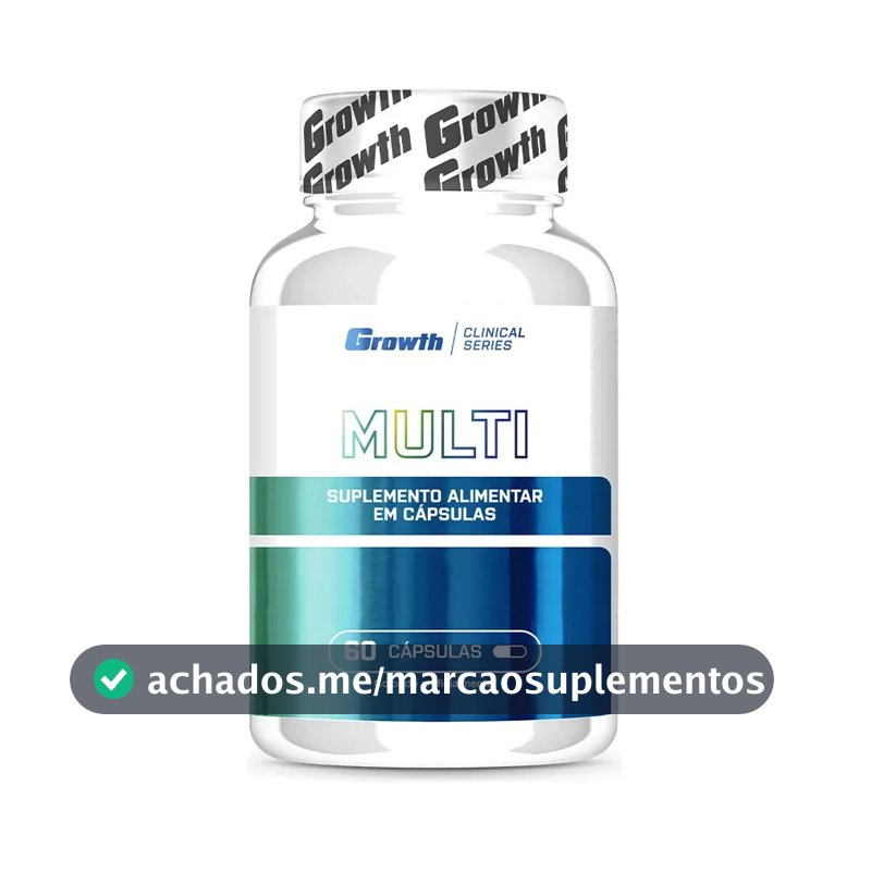 Multivitamínico Growth Supplements Clinical Series em cápsula Sem sabor de 60 un