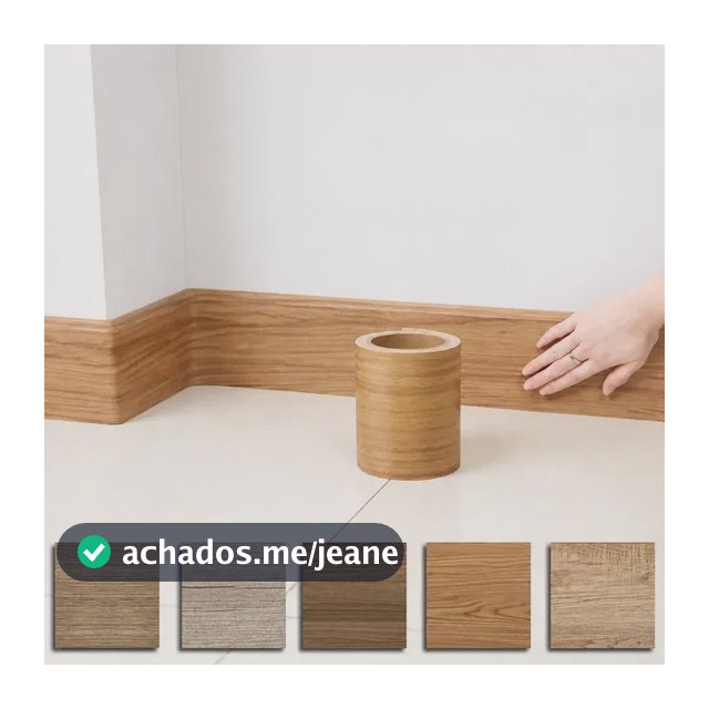 Rodapé Adesivo Flexível Autocolante Madeira Decorativa 5m