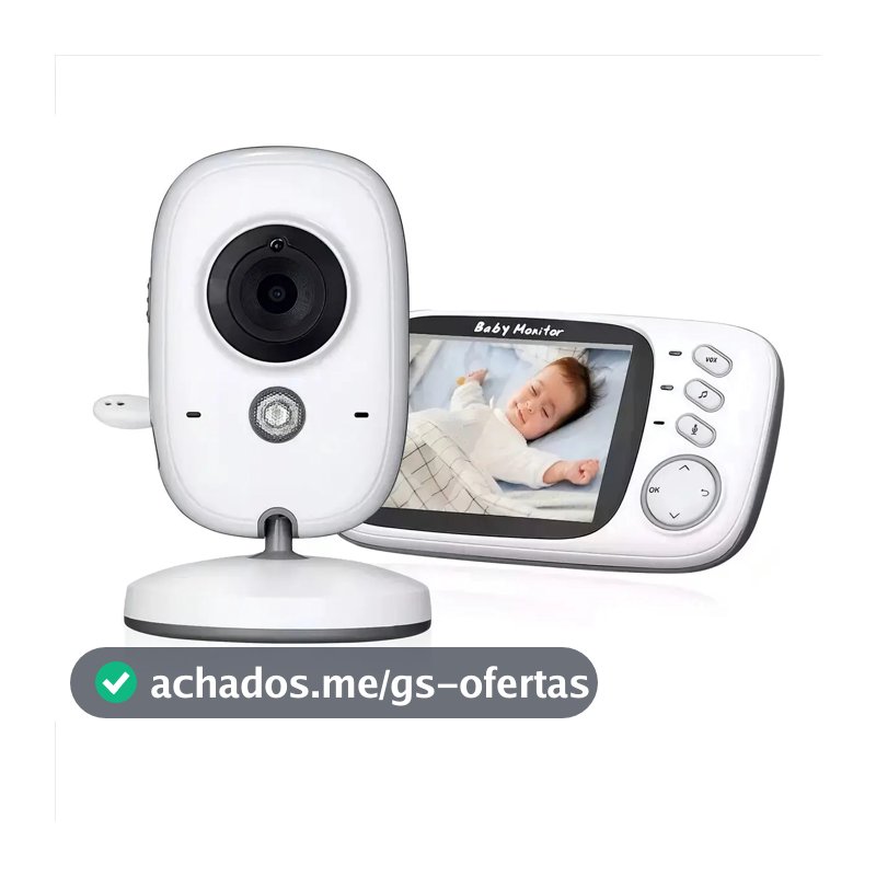Baba Eletrônica Baby Monitor Vb603 Visão Noturna Dual Audio Cor Branco Estary Shop