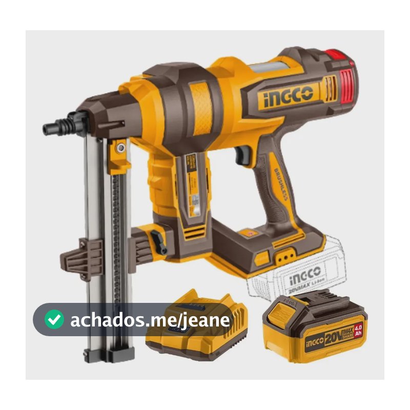 Pinador Concreto Ingco 20v Bl 15-40mm 2 Baterias 4ah P20s