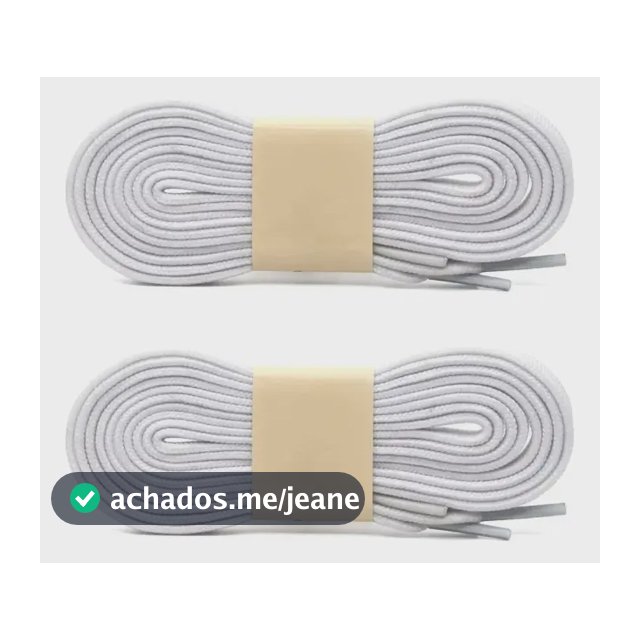 2 Pares Cadarço Achatado 110cm Para Tênis Branco Branco