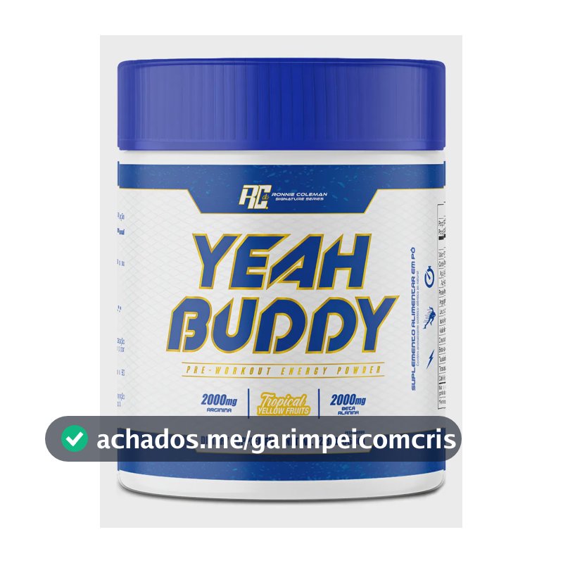 Pré Treino 360g Yeah Buddy Frutas Amarelas Ronnie Coleman
