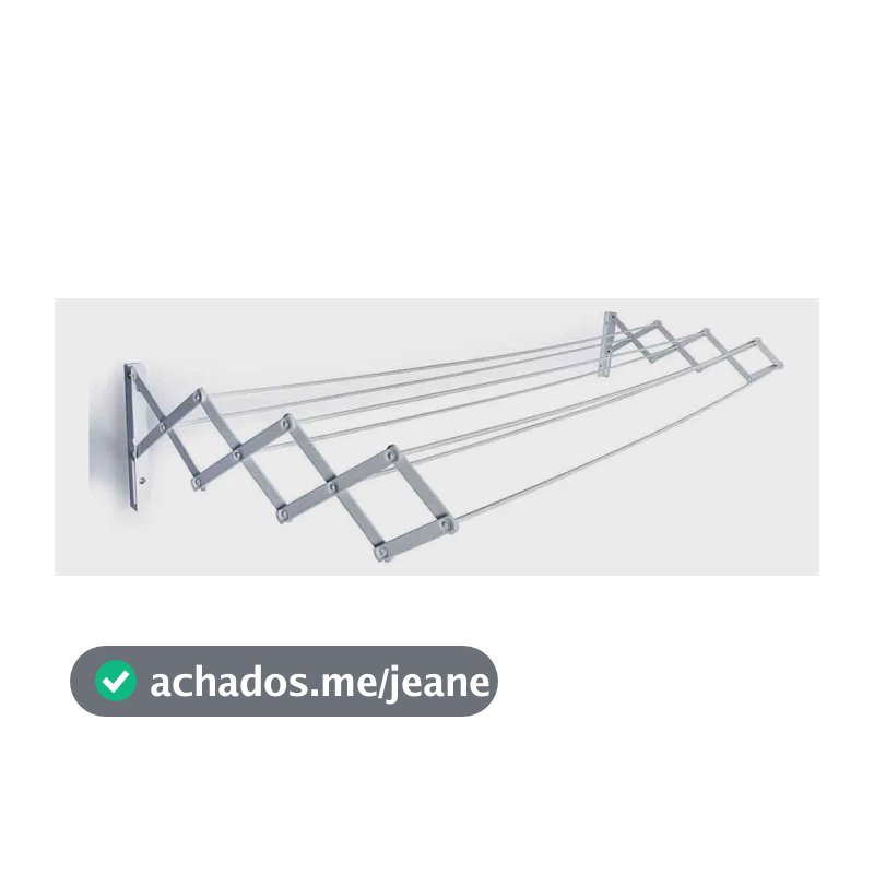 Varal Sanfonado Em Aço 6023 1,20 M Mor Branco