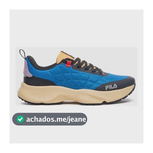Tênis Masculino Elevation Fila Azul Real/preto/roxo Liso 39 Br