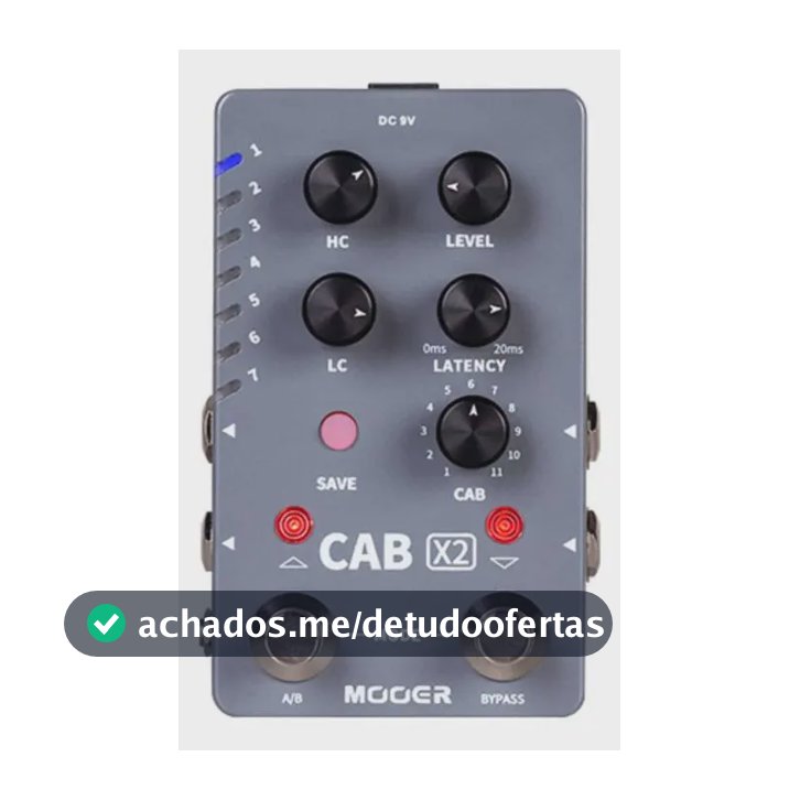 Pedal Simulador Gabinete Mooer Cab X2 M724 Guitarra Stereo IR