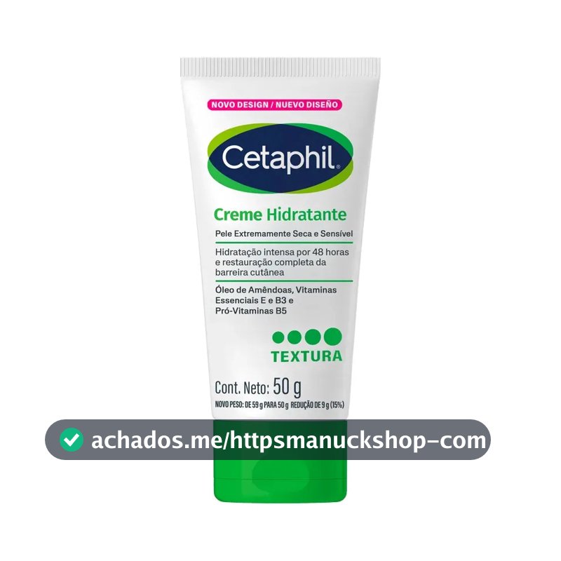 Cetaphil Creme Hidratante Corporal para Pele Seca e Sensível 50g - Hidratação 48h