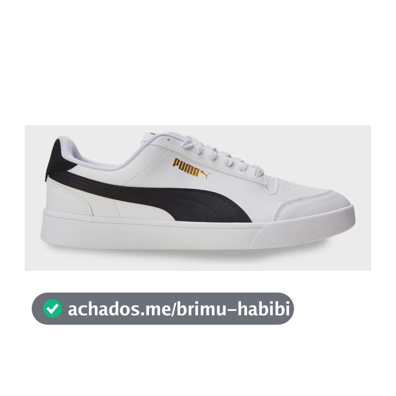 Tênis Casual Masculino E Feminino Shuffle Puma Puma White-puma Black-puma Team Gold Geométrico 41 Br