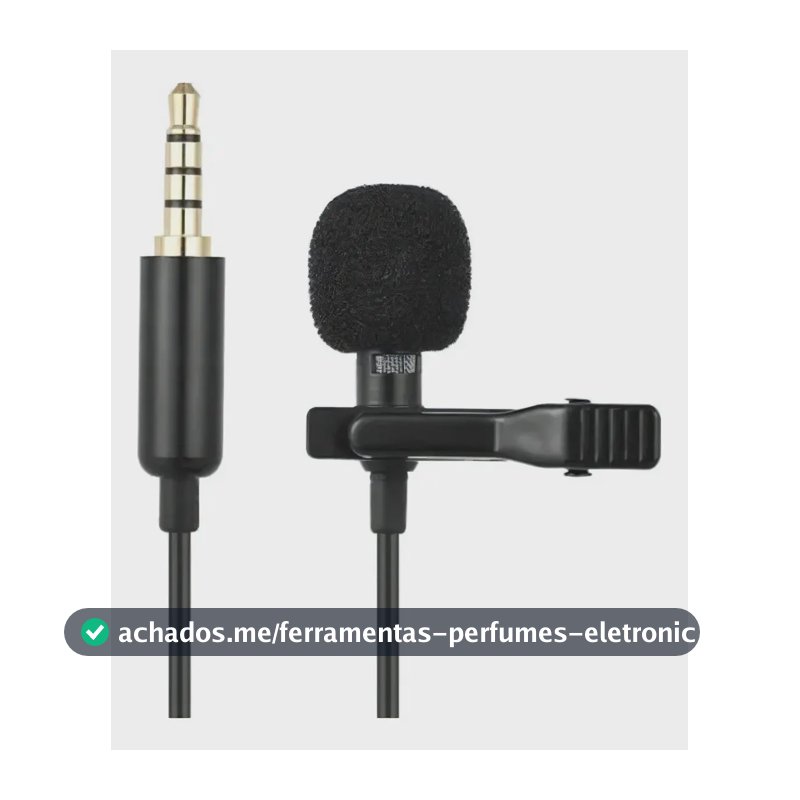 Microfone de Lapela Condensador Elephant Profissional 1.5m Omnidirecional