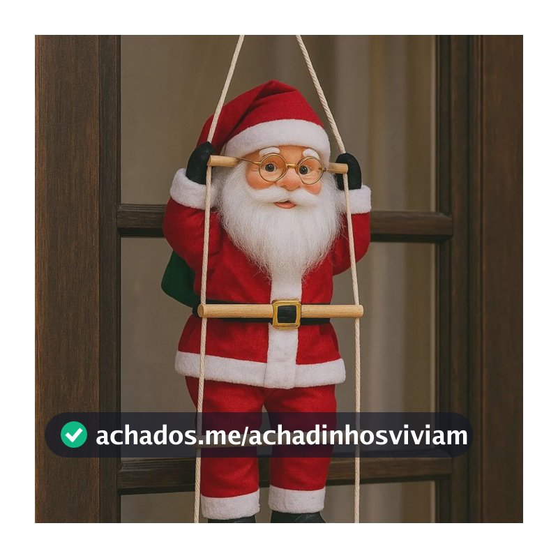 Papai Noel Decoração Pendurar Janela E Porta Subindo Escada Vermelho