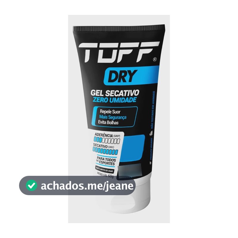 Gel Toff Dry 60g Gel Secativo Para Mãos Braço Anti Suor